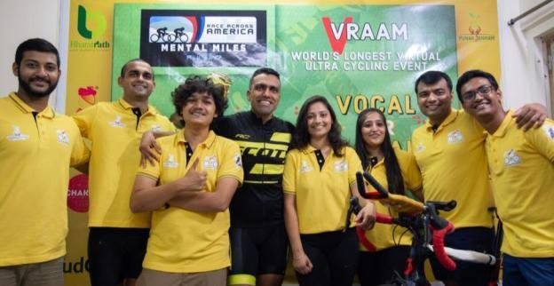 Bharat Pannu with the Team Pannu crew after the VRAAM 2020 podium