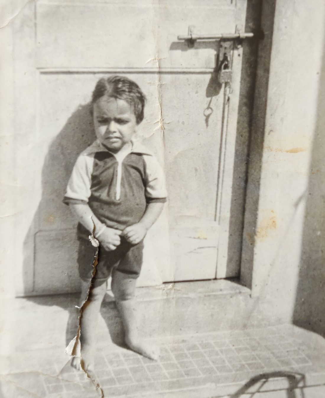 The earliest frame — long before the first race licence.